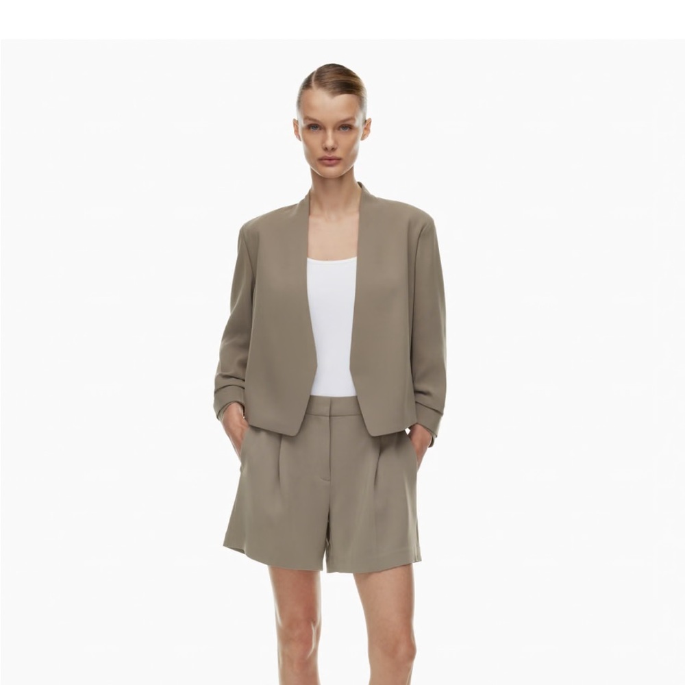Babaton Blush Blazer with Structured Shoulders and Cropped Length